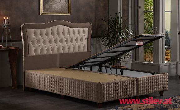Safran Bett mit Matratze 160x200 cm