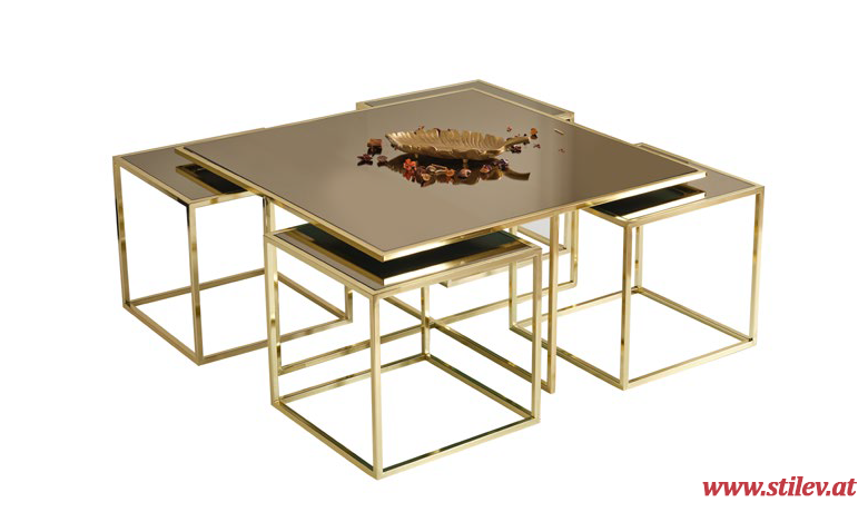 M-138 Gold Couchtisch