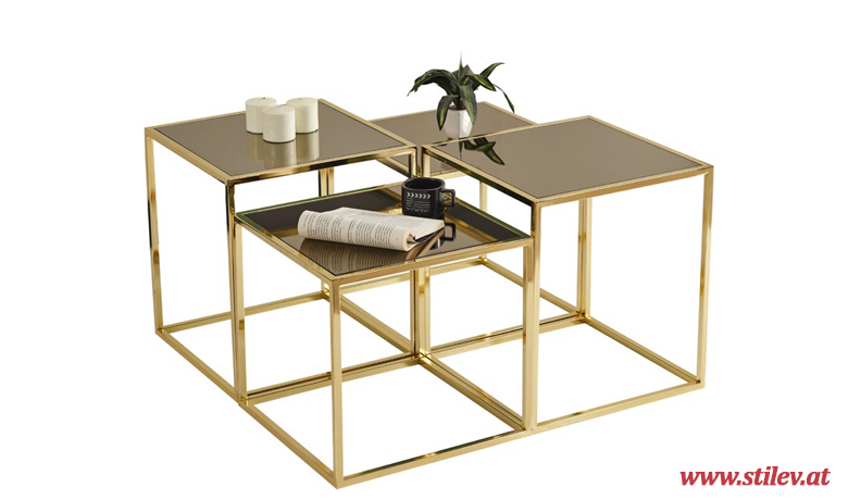 M-129 Gold Couchtisch