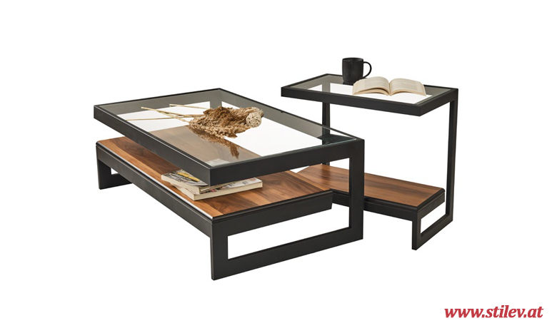 M-165 Couchtisch SET Walnuss