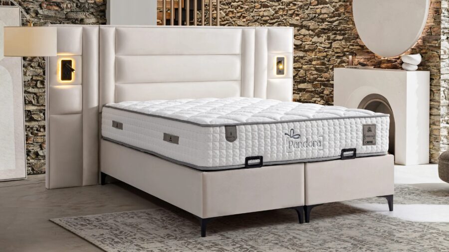 Pandora Bett Mit Matratze 140/160/180/200x200 cm SET