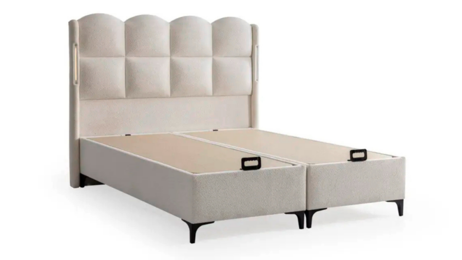 Tiffany Bettkasten mit Kopfteil 140/160/180/200x200 cm