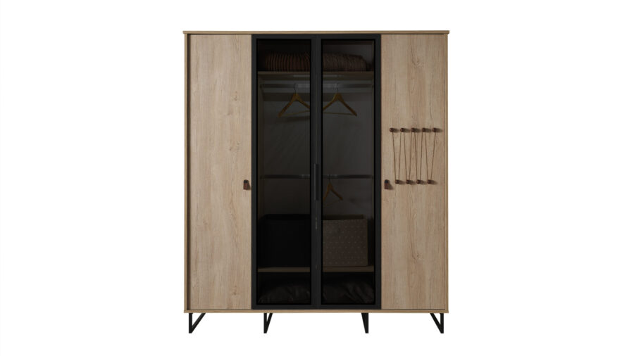 Neon 4-trg Kleiderschrank