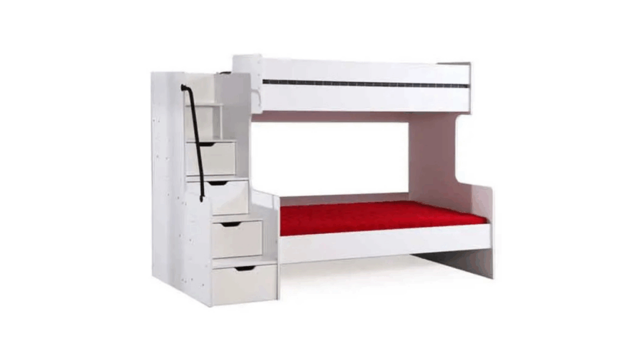 Atlas White mit Schubladen Stockbett