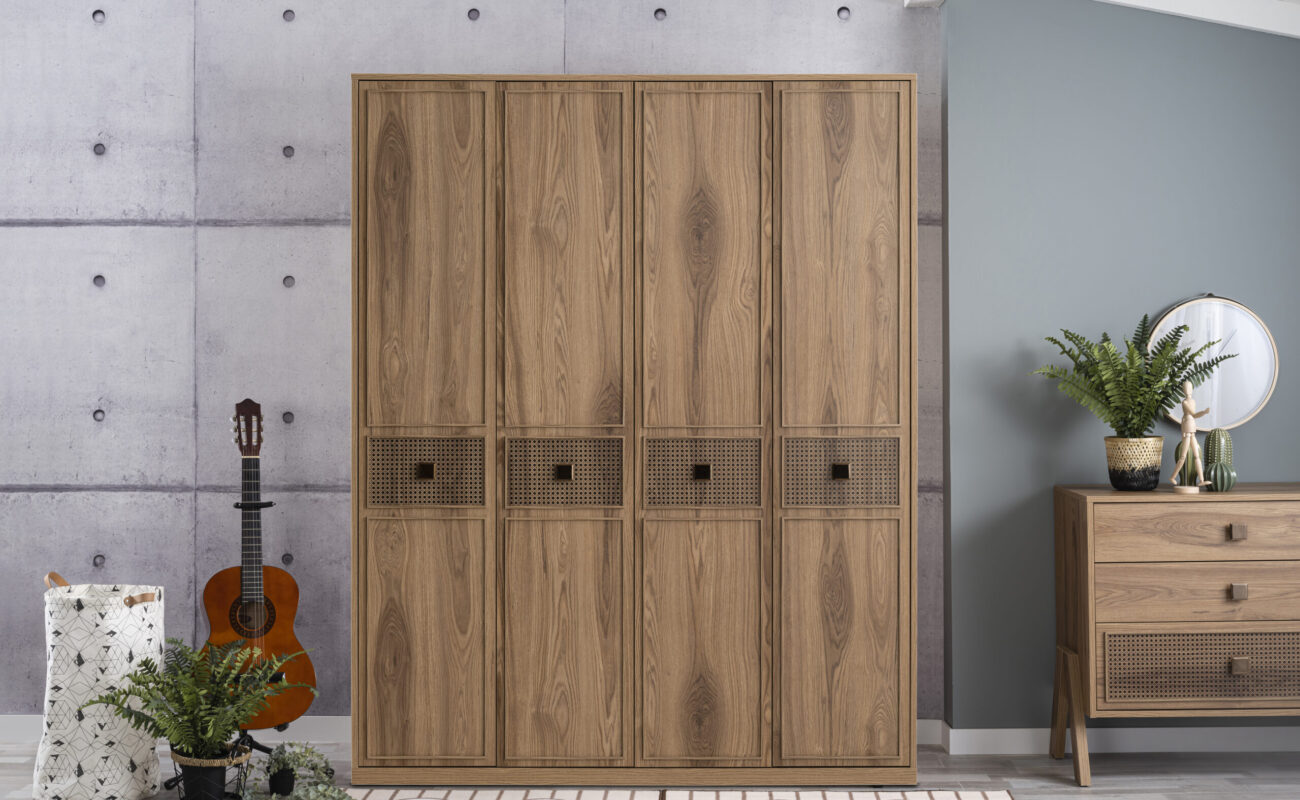 trio13699-4kapakli dolap