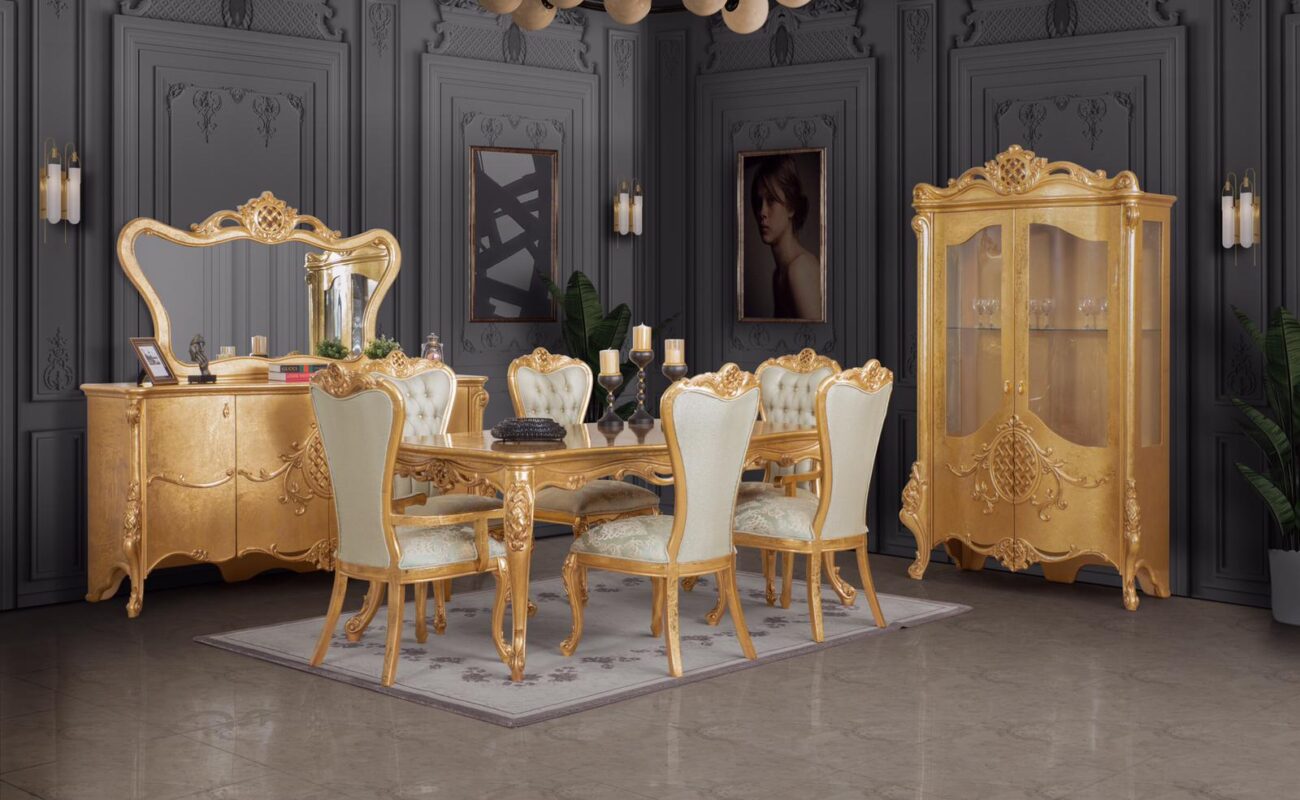 HASIRLI GOLD DINING SET (5)