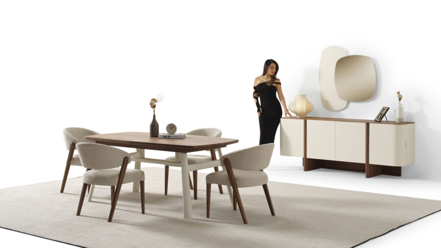 Esszimmer in Aktion 5 Ahuse Ceviz Esszimmer SET