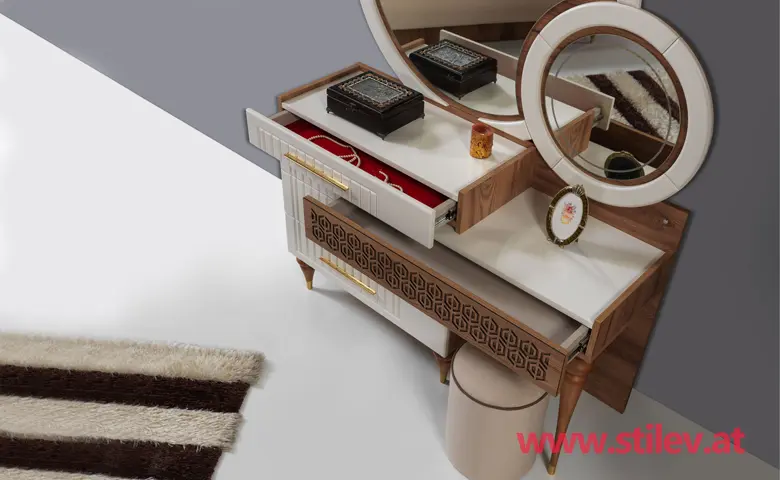 Bodrum Schminktisch+Spiegel