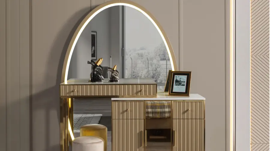 Luna Schminktisch+Spiegel