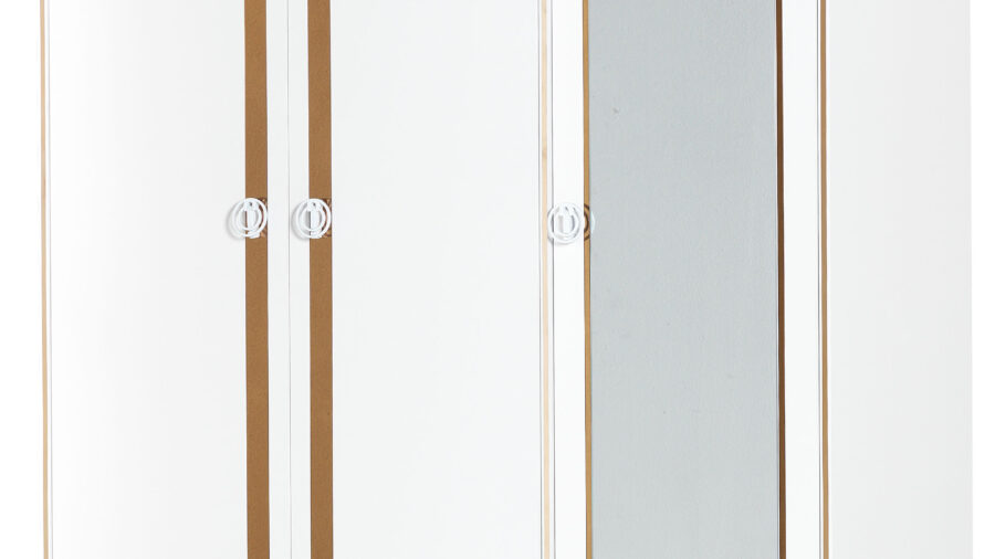 Elegant PA 3-türiger Kleiderschrank mit Spiegel