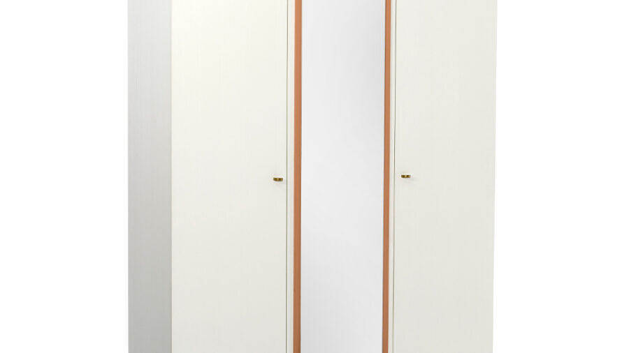 Lorena Babyzimmer 3-türiger Kleiderschrank (Mit Spiegel)